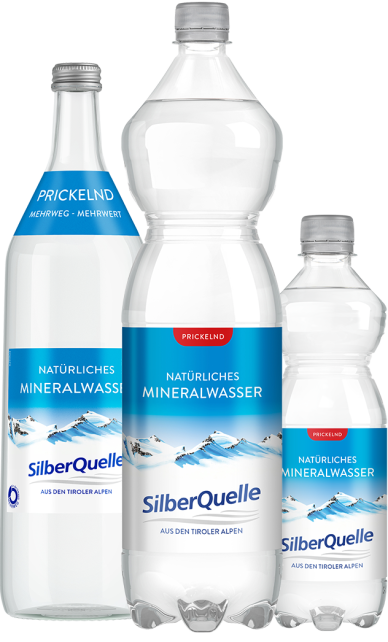 Natürliches Mineralwasser prickelnd