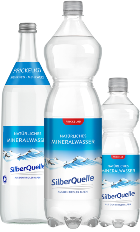Natürliches Mineralwasser prickelnd