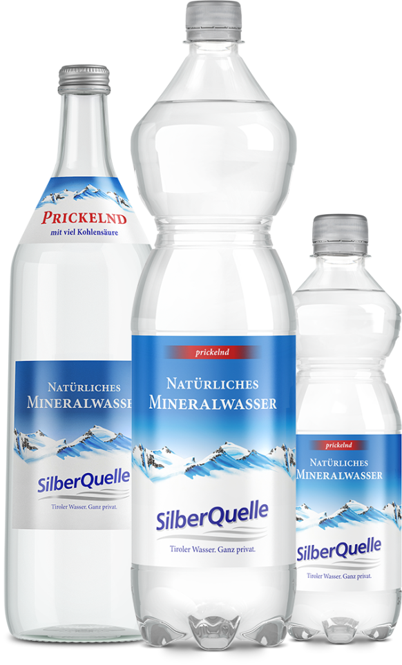 Natürliches Mineralwasser prickelnd